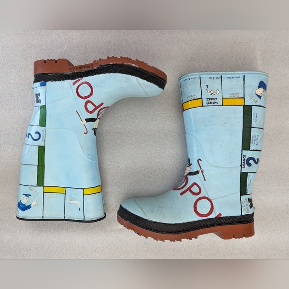 Monopoly print rain boots for kids size 5 - Picture 3 of 6